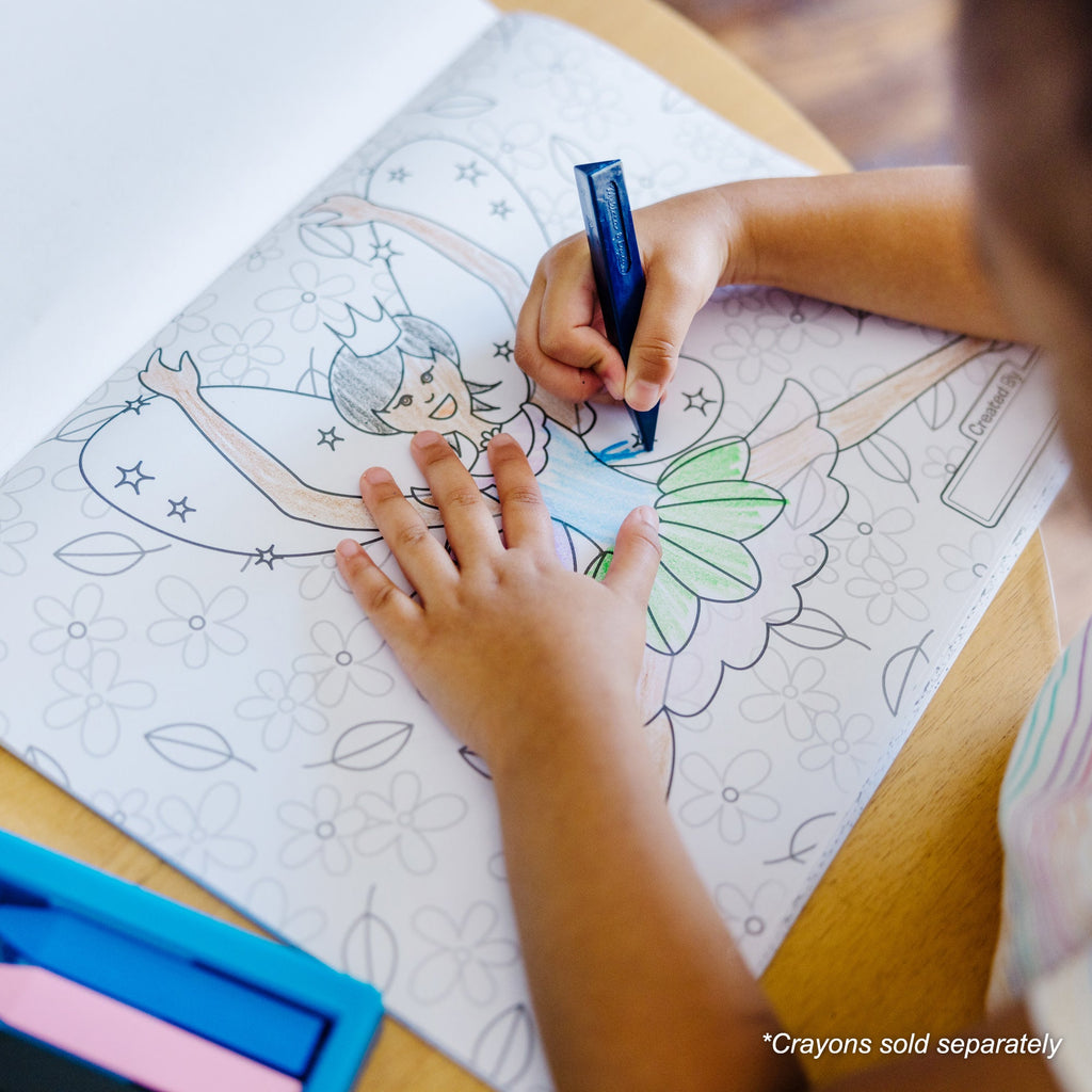 Jumbo 50-Page Kids' Coloring Pad - Horses Hearts Flowers and More