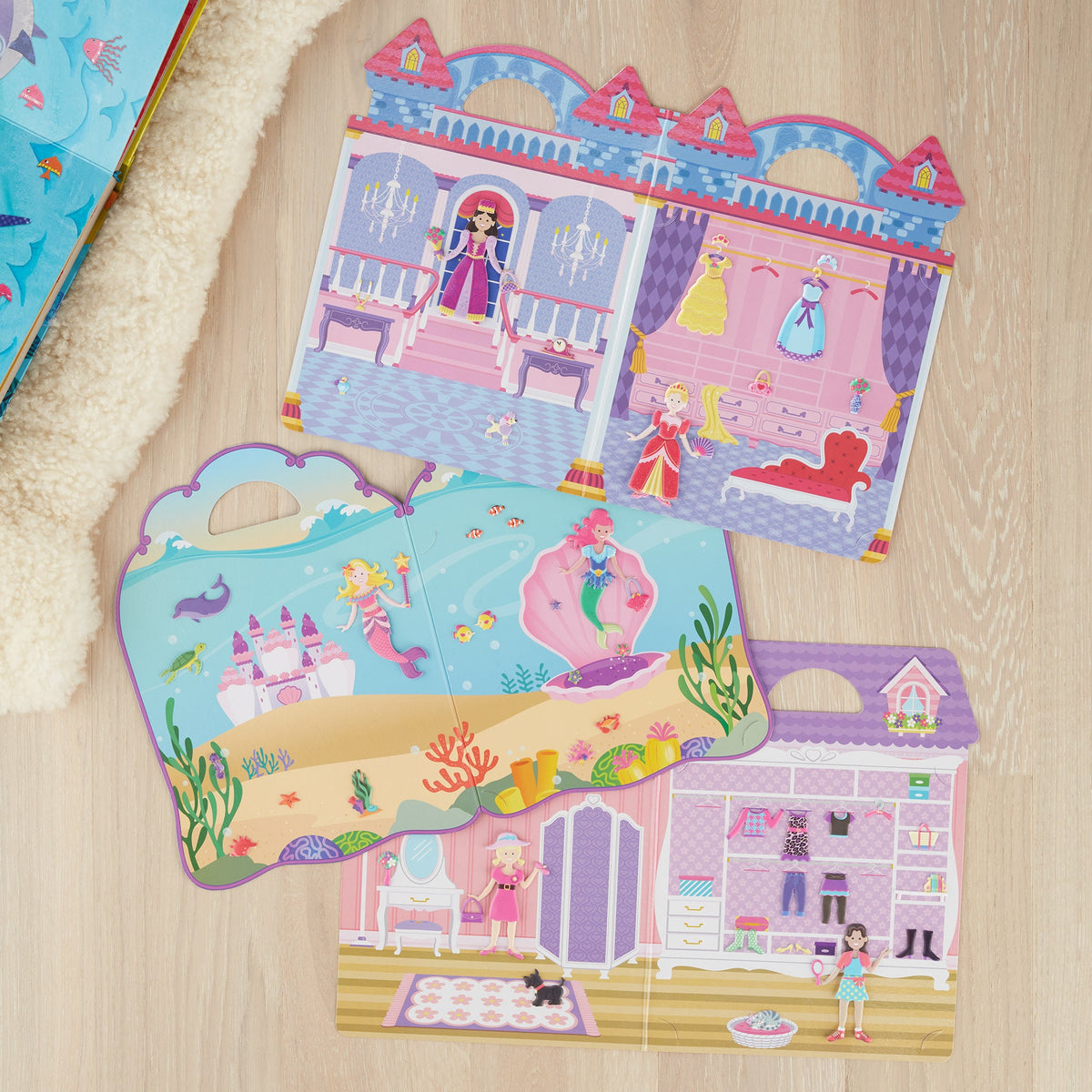 Puffy Sticker Bundle - Dress-Up Princess and Mermaid