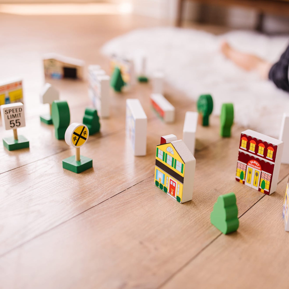 Wooden Town Play Set