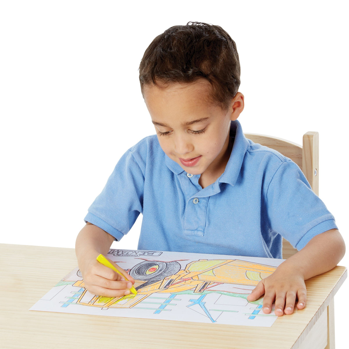 Jumbo 50-Page Kids' Coloring Pad - Space Sharks Sports and More