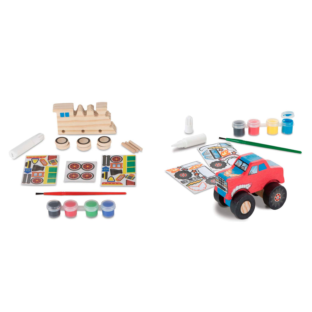 Created by Me!™ Vehicles Craft Kit 2-Pack: Monster Truck Train