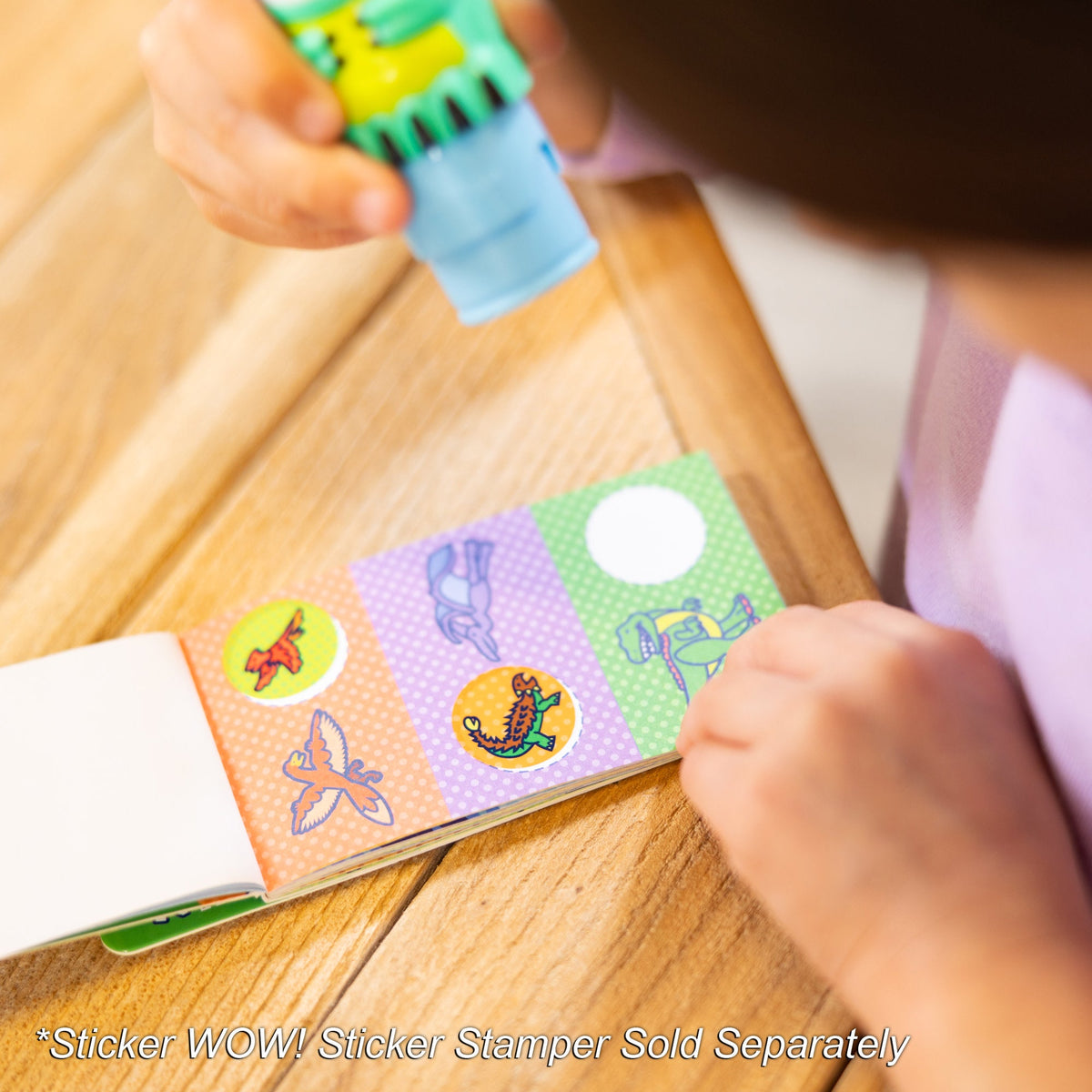 Sticker WOW!® Mini Activity Pad & Refill Stickers - Dinosaur (200+ Stickers Stamper Not Included)