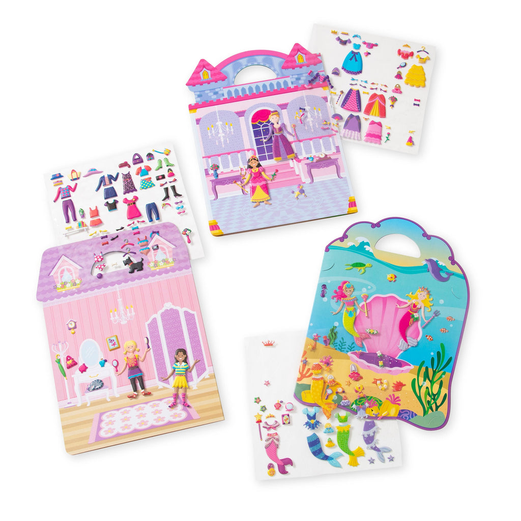 Puffy Sticker Bundle - Dress-Up Princess and Mermaid