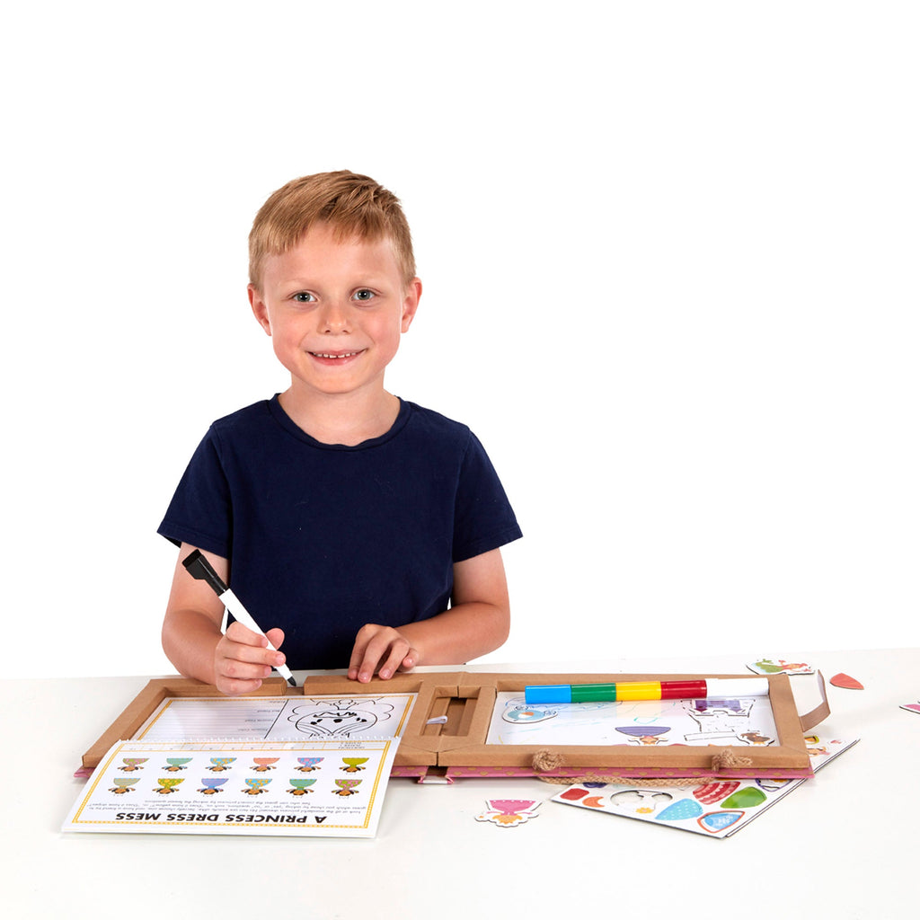 Natural Play: Play Draw Create Reusable Drawing & Magnet Kit – Princesses