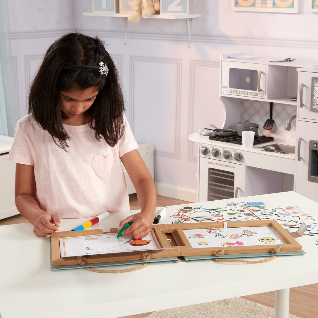 Natural Play: Play Draw Create Reusable Drawing & Magnet Kit – Ocean