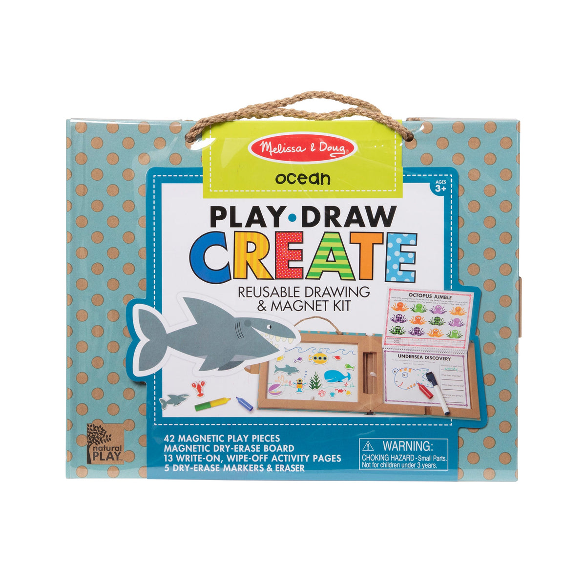 Natural Play: Play Draw Create Reusable Drawing & Magnet Kit – Ocean