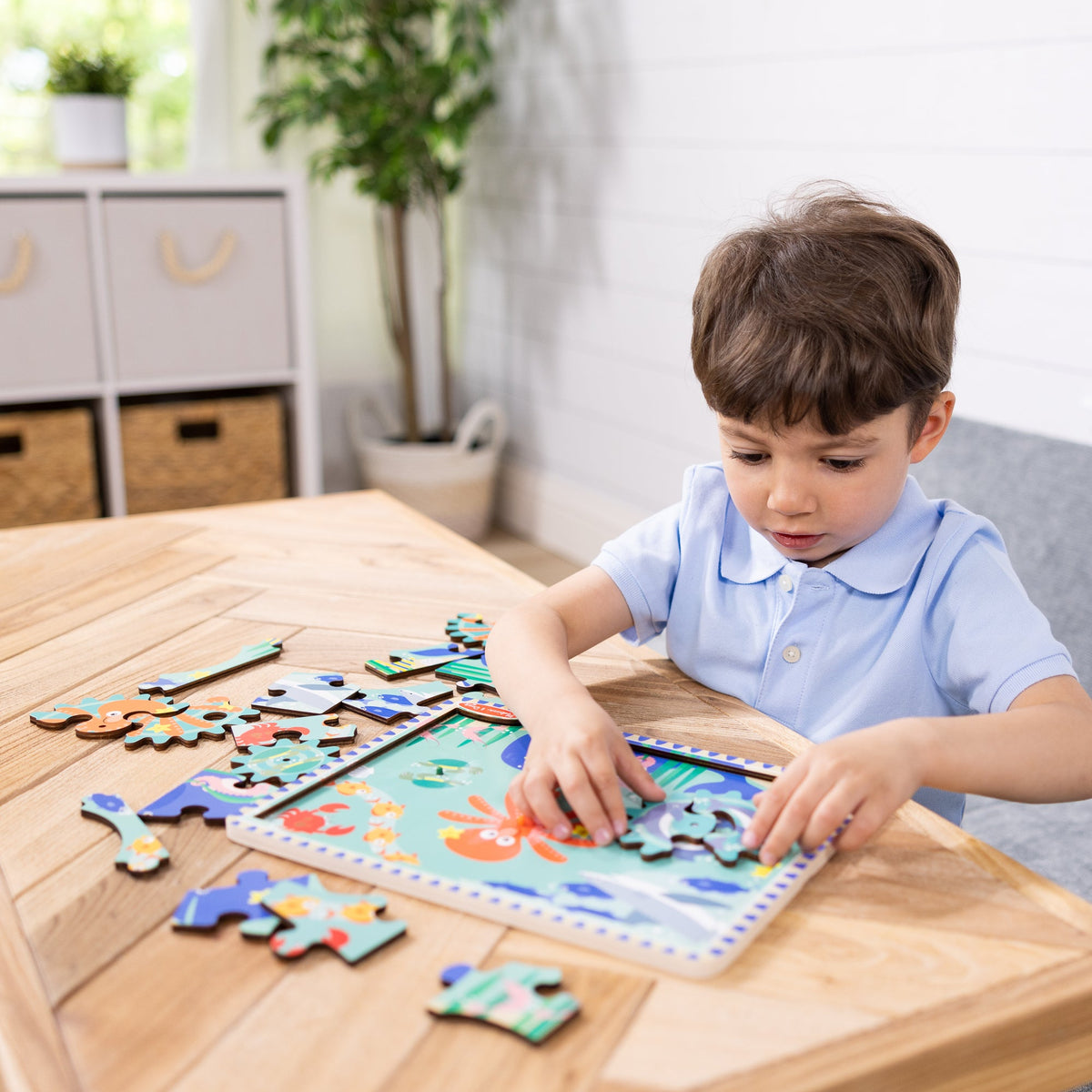 Wooden Underwater Gear Puzzle – 18 Pieces