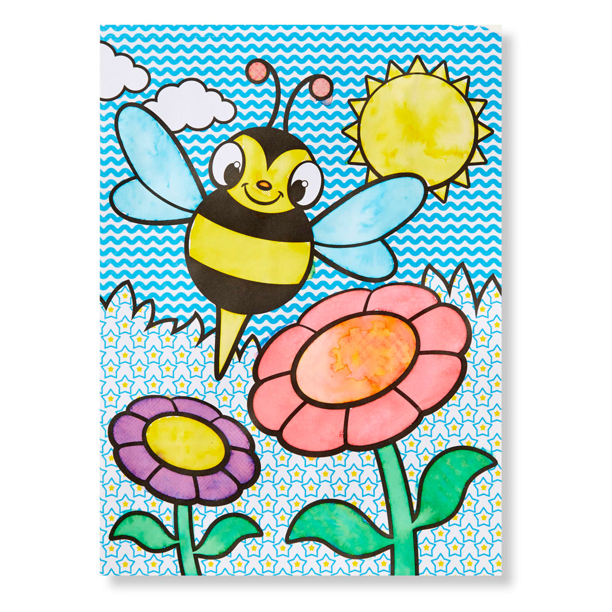 My First Paint With Water Kids' Art Pad With Paintbrush - Cheerleaders Flowers Fairies and More