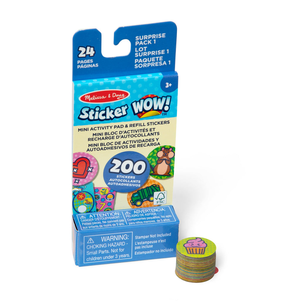 Sticker WOW!® Mini Activity Pad & Refill Stickers - Surprise Pack 1 (200+ Stickers Stamper Not Included)