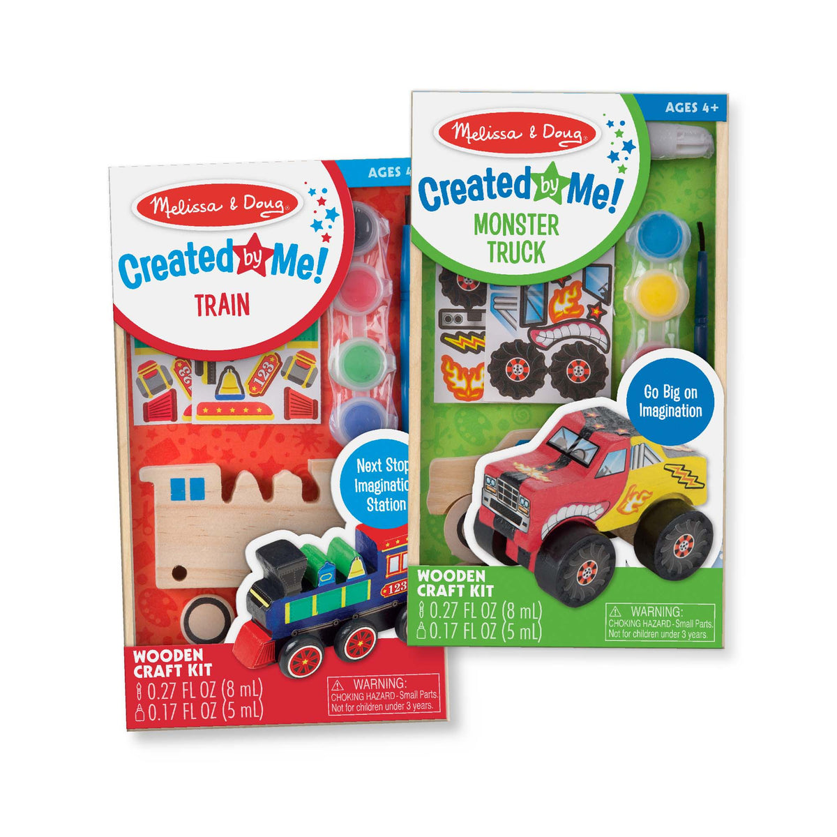 Created by Me!™ Vehicles Craft Kit 2-Pack: Monster Truck Train