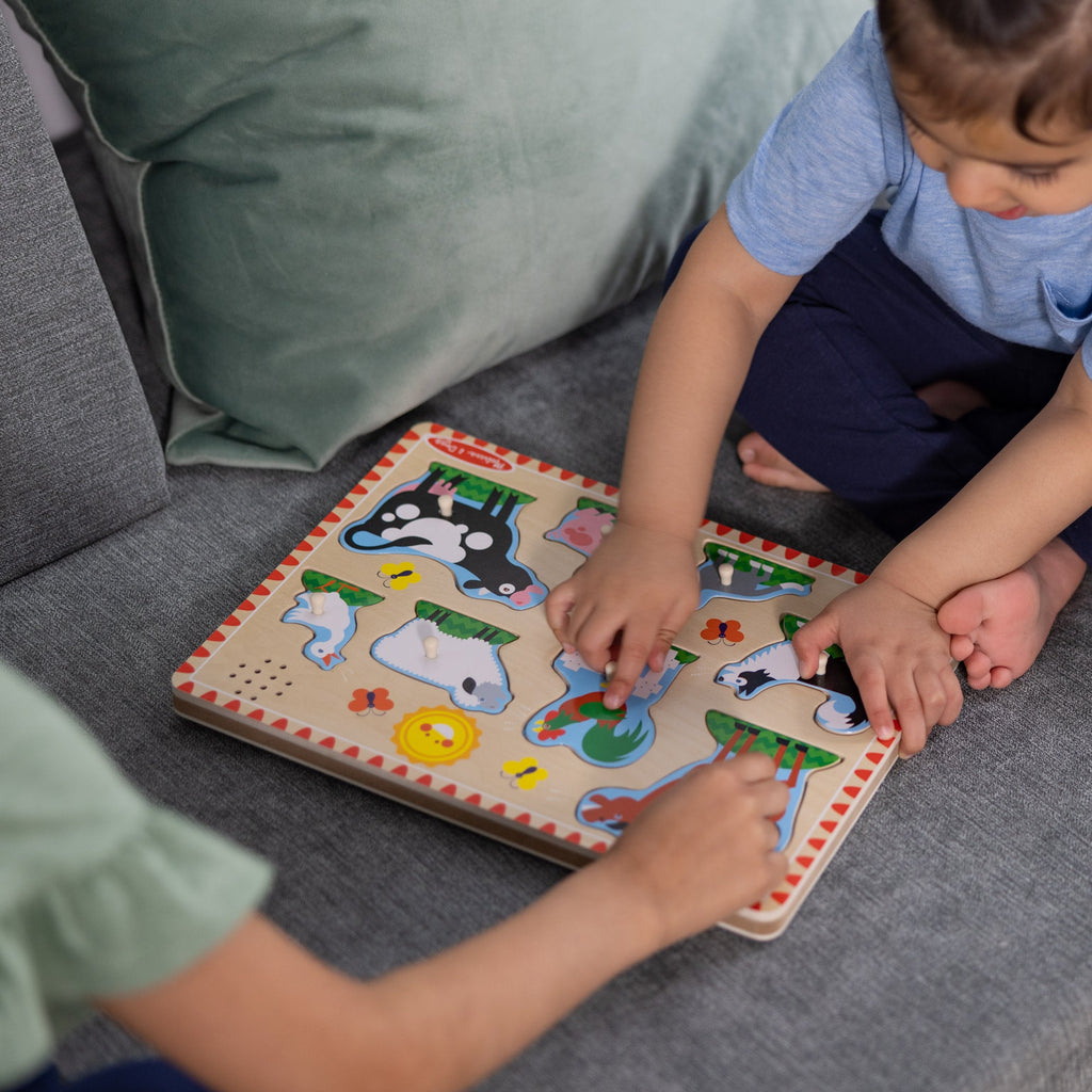 Wooden Sound Puzzle 2-Pack – Farm Animals Vehicles
