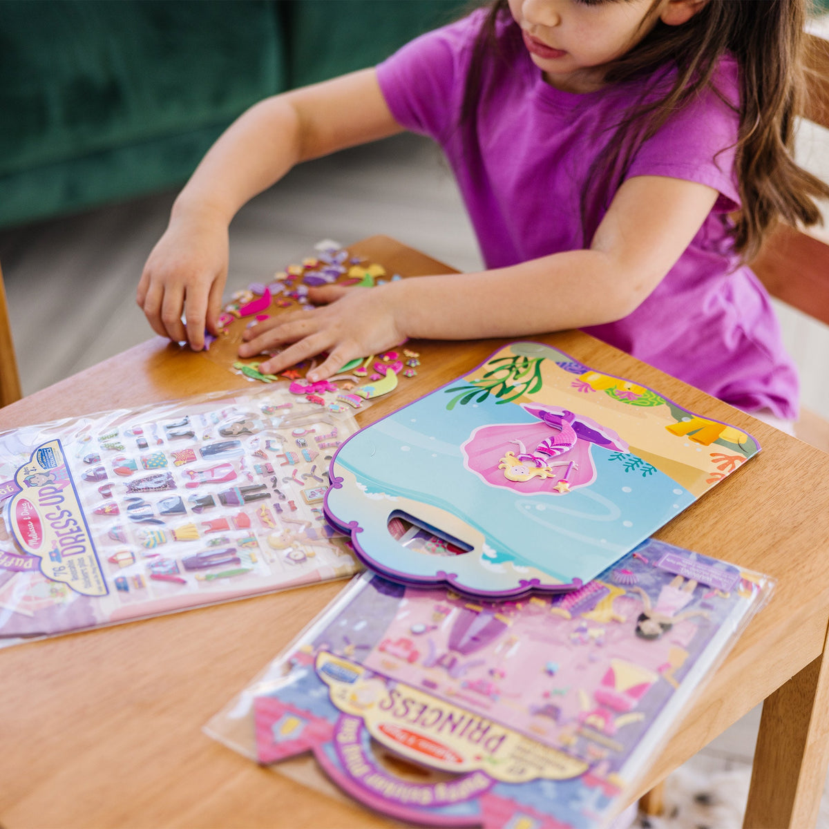 Puffy Sticker Bundle - Dress-Up Princess and Mermaid
