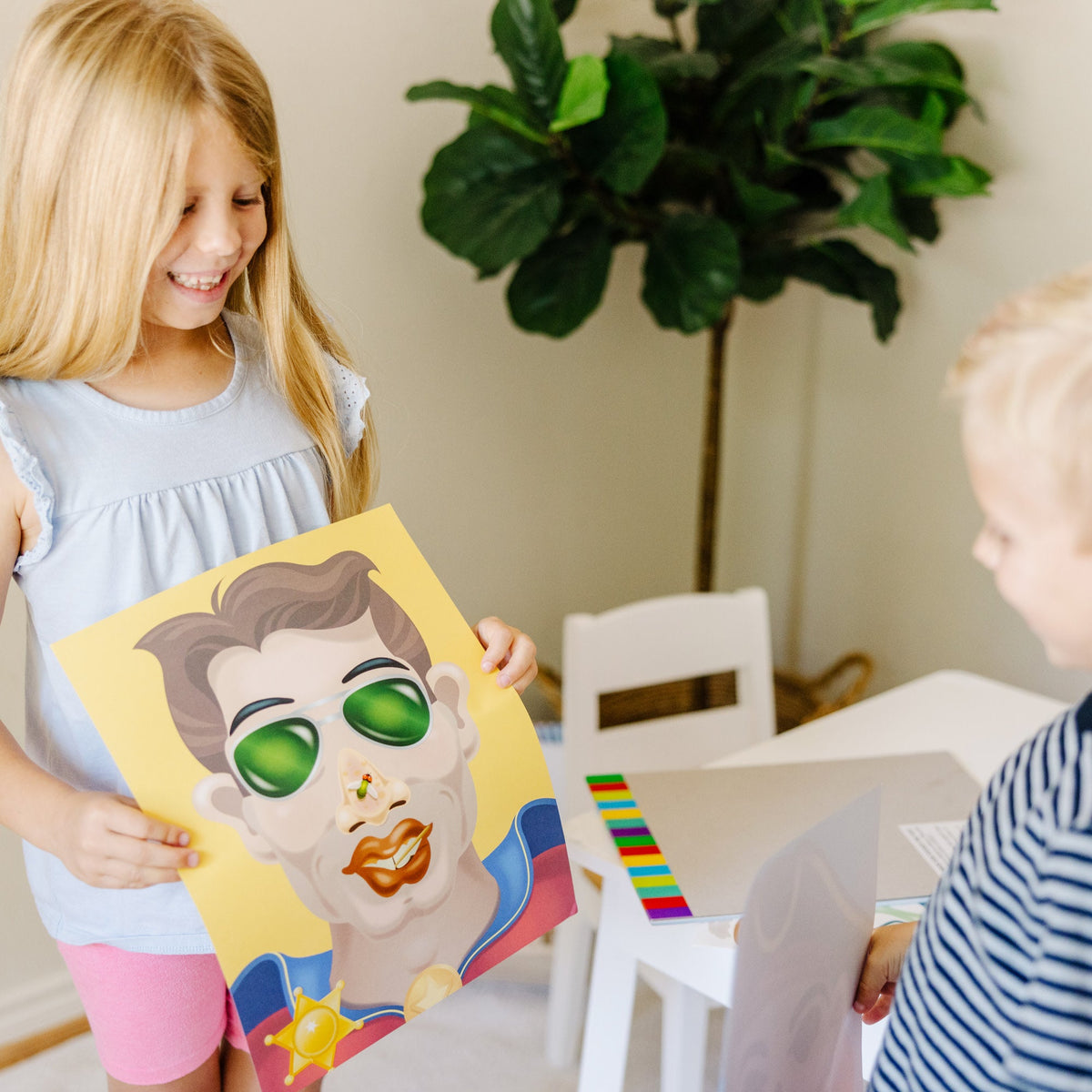 Make-a-Face Sticker Pad - Crazy Characters