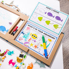 Natural Play: Play Draw Create Reusable Drawing & Magnet Kit – Ocean