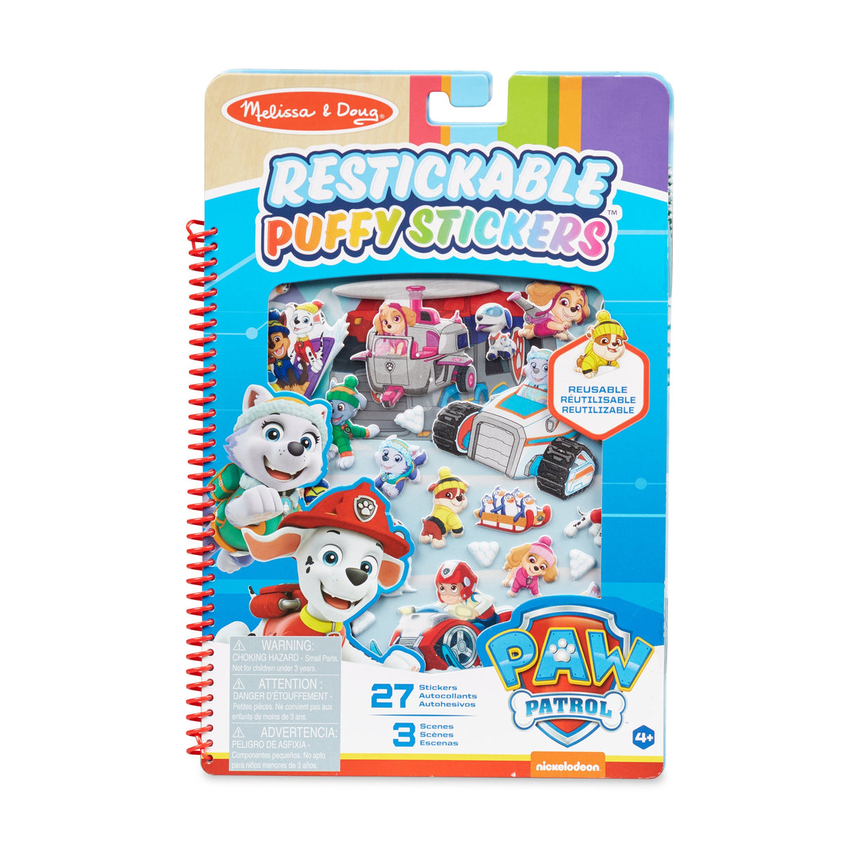 PAW Patrol Restickable Puffy Stickers -Jake's Mountain