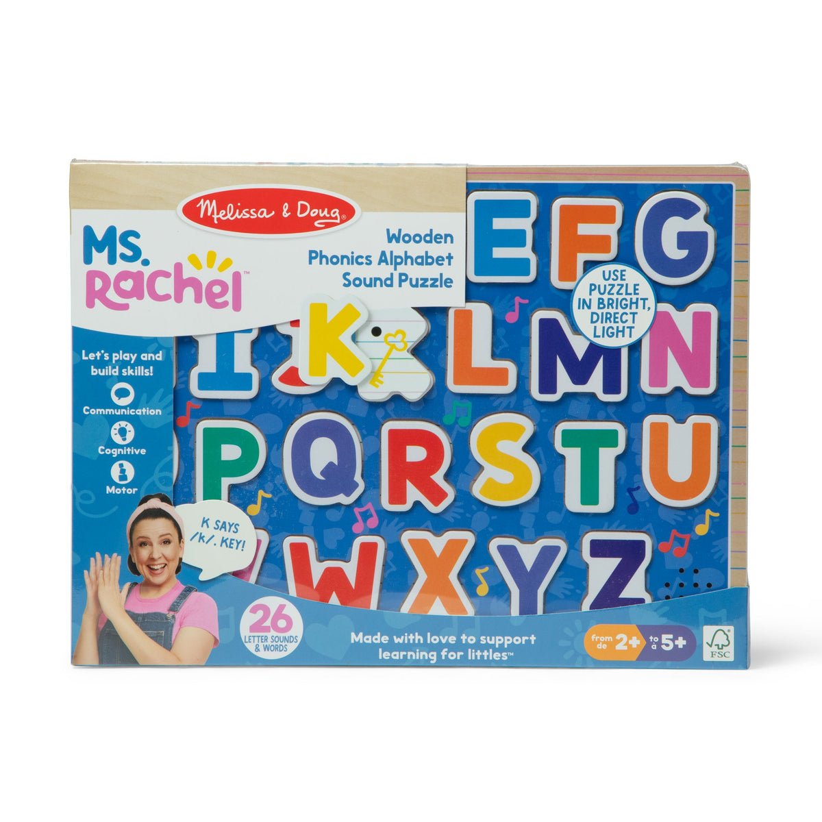 Ms. Rachel™Wooden Phonics Alphabet Sound Puzzle - 26 Pieces