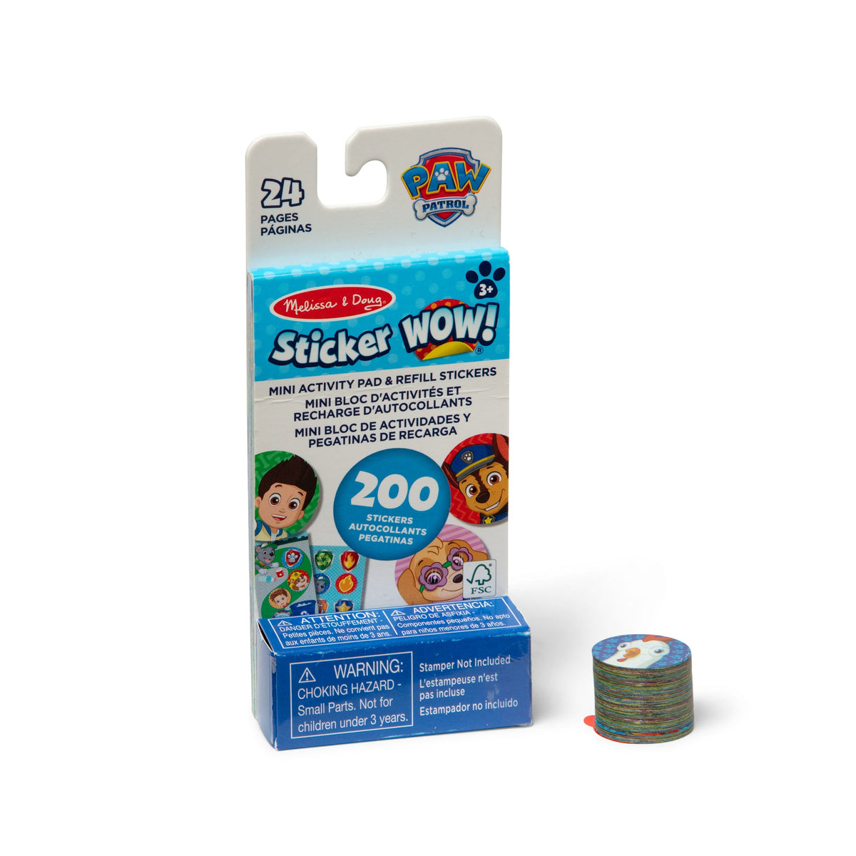 Sticker WOW!® Mini Activity Pad & Refill Stickers - PAW Patrol (200+ Stickers Stamper Not Included)