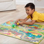 Dinosaur Adventure Tracks Floor Puzzle – 48 Pieces + 2 Wind-Up Dinosaurs
