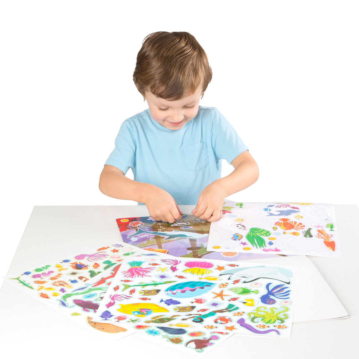Reusable Sticker Pad 3-Pack: Jungle Farm Under the Sea