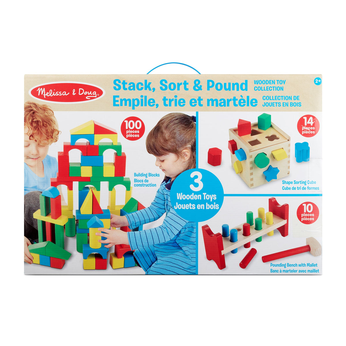 Stack Sort & Pound Wooden Toy Collection
