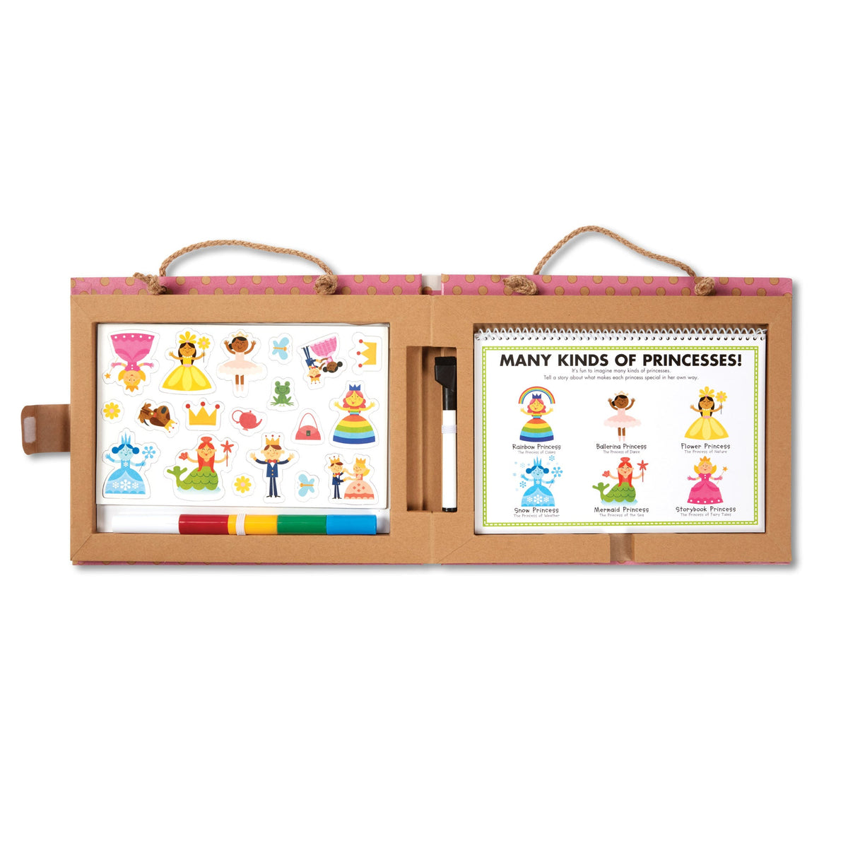 Natural Play: Play Draw Create Reusable Drawing & Magnet Kit – Princesses