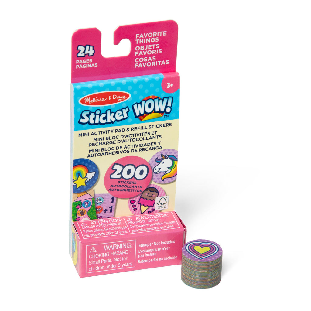 Sticker WOW!® Mini Activity Pad & Refill Stickers - Favorite Things (200+ Stickers Stamper Not Included)