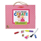 Natural Play: Play Draw Create Reusable Drawing & Magnet Kit – Princesses