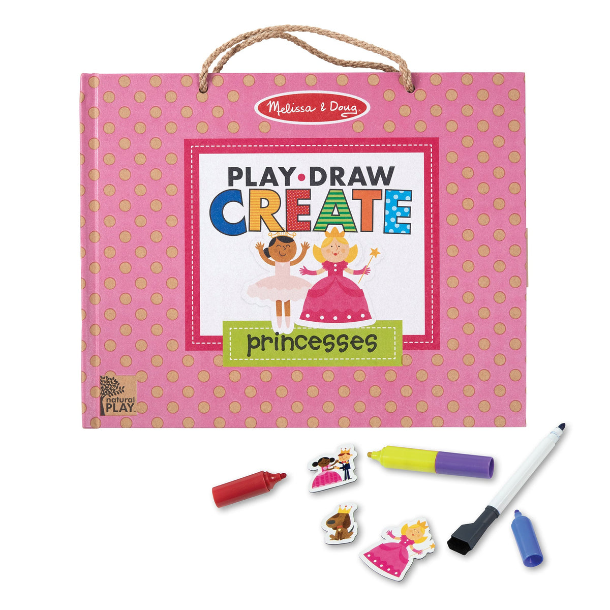 Natural Play: Play Draw Create Reusable Drawing & Magnet Kit – Princesses