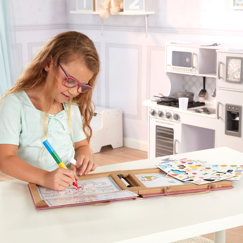 Natural Play: Play Draw Create Reusable Drawing & Magnet Kit – Princesses