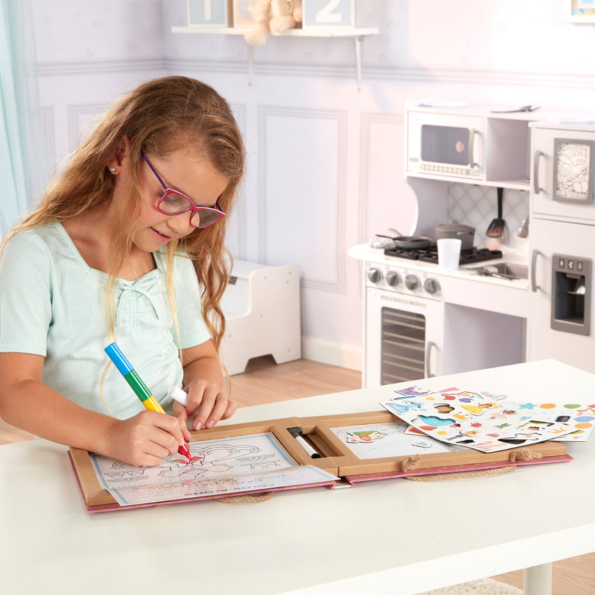 Natural Play: Play Draw Create Reusable Drawing & Magnet Kit – Princesses