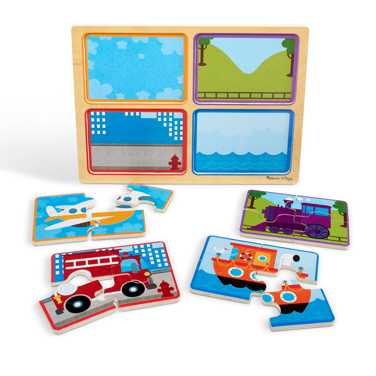 Natural Play Wooden Puzzle: Ready Set Go