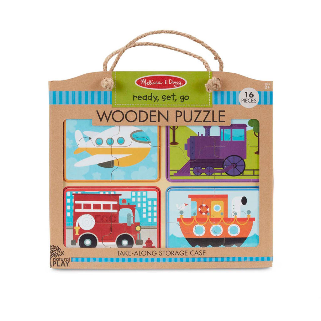 Natural Play Wooden Puzzle: Ready Set Go