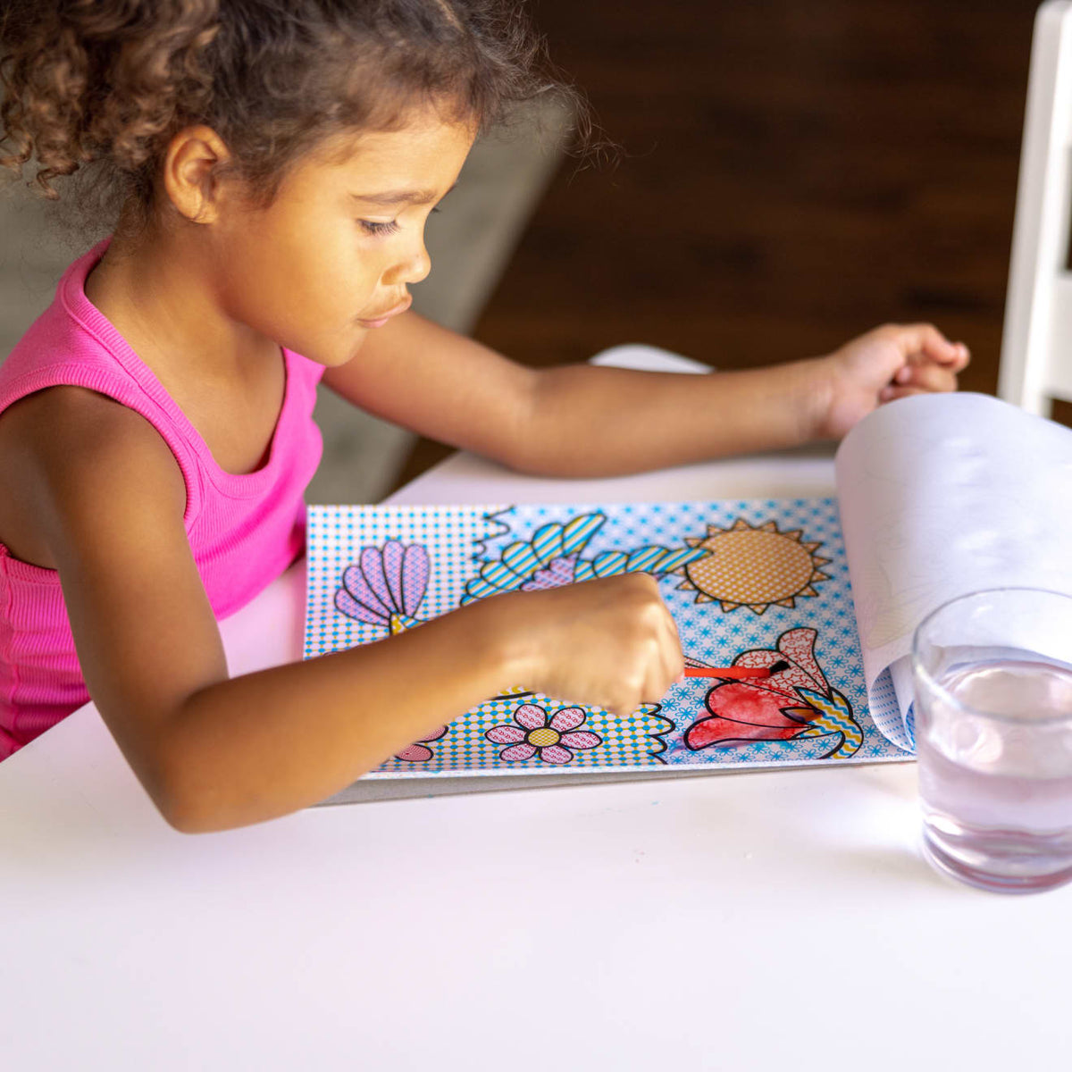 My First Paint With Water Kids' Art Pad With Paintbrush - Cheerleaders Flowers Fairies and More