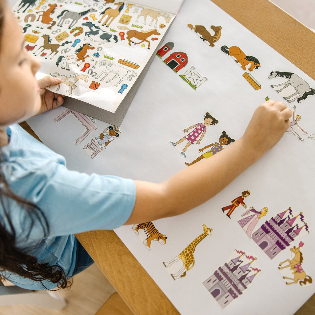Princess Fairy Animals & More Coloring and Sticker Pad Bundle